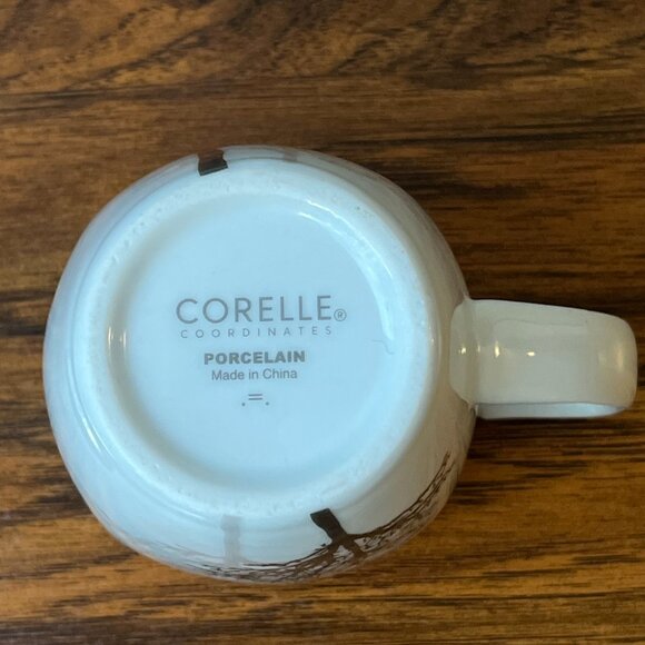 Corelle Coordinates Timber Shadows Coffee Mug Black Grey Trees 12 oz - Picture 6 of 8
